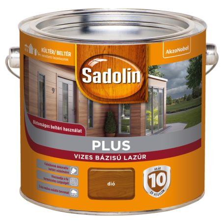 Sadolin Plus vizes bázisú lazúr dió 2,5 liter