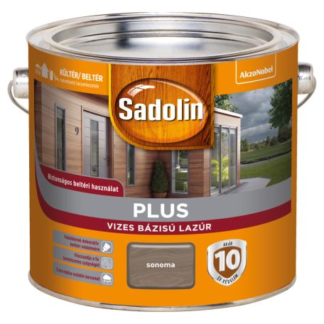 Sadolin Plus vizes bázisú lazúr sonoma 2,5 liter