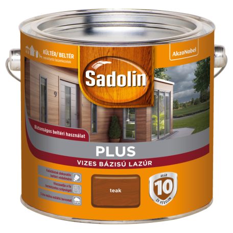 Sadolin Plus vizes bázisú lazúr teak 2,5 liter
