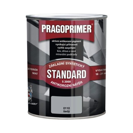 PRAGOPRIMER S2000 STANDARD korróziógátló alapozó szürke 0,6 liter