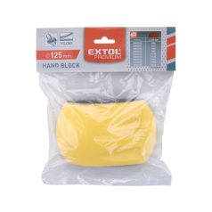   Extol kézi csiszolóblokk, (stekli) 125 mm-es csiszolókoronghoz, tépőzáras, poliuretán