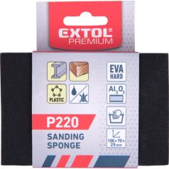 EXTOL Kézi csiszolószivacs 100x70x25mm, P220, kemény, EVA