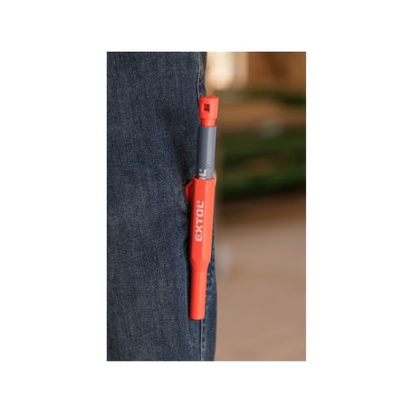 Extol ácsceruza, tölthető, átm:2,8 mm, HB, kupak klipsszel, 6 db 120 mm pótheggyel, hegyezővel