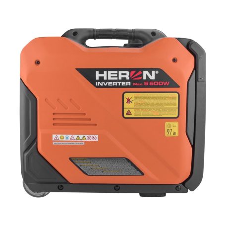 HERON benzinmotoros áramfejlesztő, csendes üzemű, 5,0 kVA, 230V, 1 fázisú, inverteres