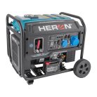 HERON benzinmotoros áramfejlesztő, 6 kVA, 230V, 1 fázisú, inverteres