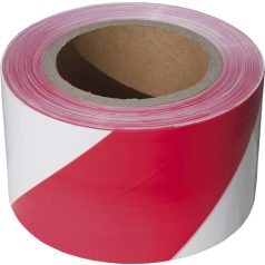   EXTOL jelölő szalag, piros-fehér; 75mm×250m, polietilén (kordonszalag)
