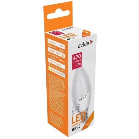 Avide LED Candle 6W E14 NW 4000K