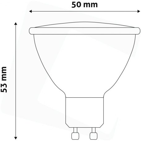 Avide LED Spot Alu+plastic 7W GU10 110° NW 4000K