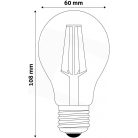 Avide LED Filament Globe 6W E27 360° WW 2700K