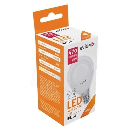 Avide LED Globe mini G45 6W E14 NW 4000K