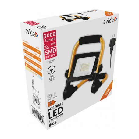 Avide LED Reflektor Slim SMD 30W állványos 1,5m NW 4000K