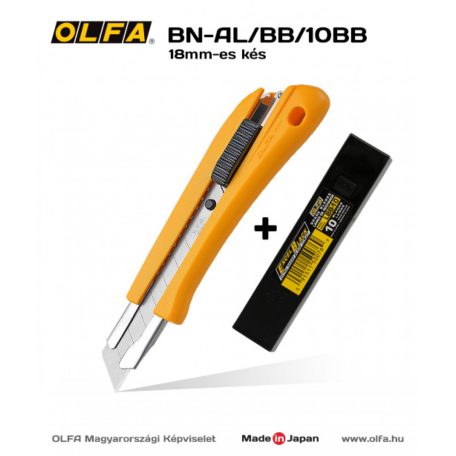 OLFA 18 mm-es standard kés + 10BB pótpenge
