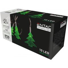   Entac Karácsonyi Beltéri PVC Zöld Fenyőfa 10 LED 1,65m (2AA nt.)