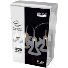   Entac Karácsonyi Beltéri Füzér Fa Angyalka 10 LED WW 1m (2AA nt.)