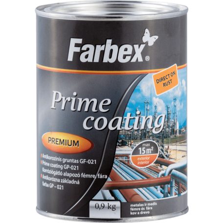 Farbex PRIME COATING GP-021 Korróziógátló alapozó fémre, fára 0,9 kg
vörösbarna