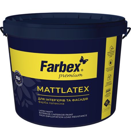 Farbex Mattlatex kültéri és beltéri falfesték 7 kg, fehér
