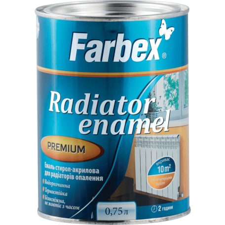 Farbex Radiator Emanel vizesbázisú radiátorzománc, fehér 0,75 liter