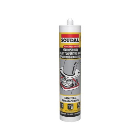 SOUDAL Gasket Seal - hőálló olajálló rugalmas szilikon vörös 280 ml