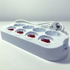Technik Professional Elosztó 4 utas 1,5m kábel 1,5mm2 rézkábel + 4 kapcsoló 16A