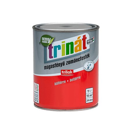 TRINÁT magasfényű zománcfesték 100 fehér 5 liter