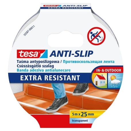 TESA Csúszásgátló szalag, átlátszó 25mm x 5m