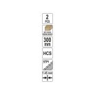 YATO Szablyafűrészlap nedves fához 300/1,45 mm 5 TPI HCS (2 db)

