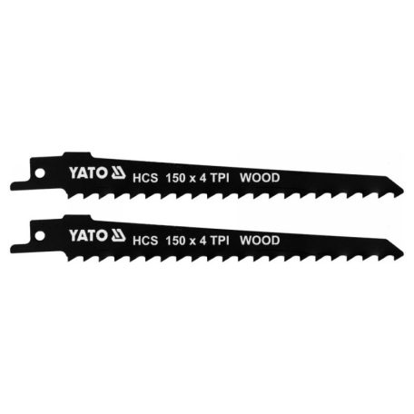 YATO Szablyafűrészlap fához 150/1,2 mm 4 TPI HCS (2 db)
