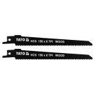 YATO Szablyafűrészlap fához 150/1,0 mm 8 TPI HCS (2 db)
