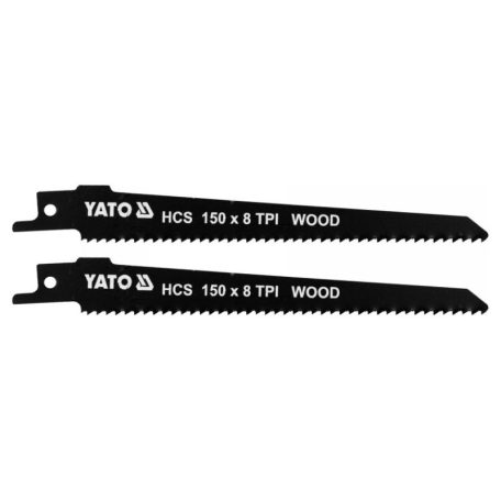 YATO Szablyafűrészlap fához 150/1,0 mm 8 TPI HCS (2 db)
