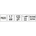 YATO Forrasztó lámpa piezo 1,7 kW