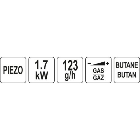 YATO Forrasztó lámpa piezo 1,7 kW