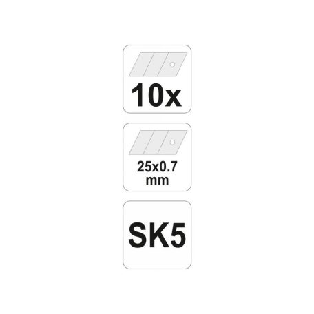 YATO Törhető penge 25 mm (10 db/cs)