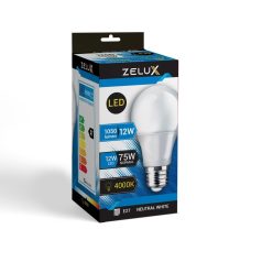 ZELUX Led Globe A60 12W E27 4000K Gömb izzó