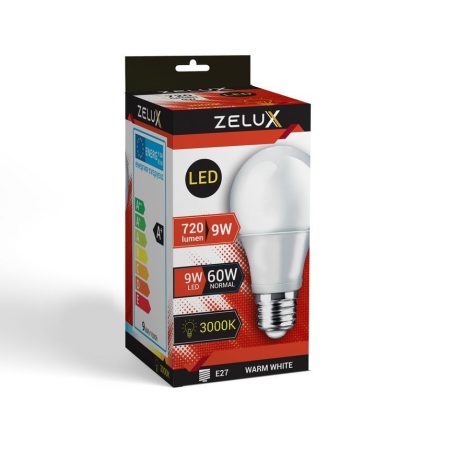 ZELUX Led Globe A60 12W E27 3000K Gömb izzó