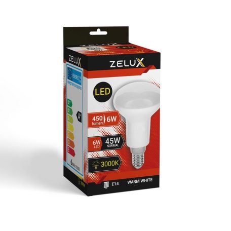 Zelux Led R50 6W E14 3000K